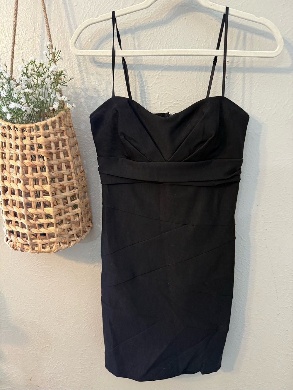 Classic Black Strapless Sheath Dress no brand
